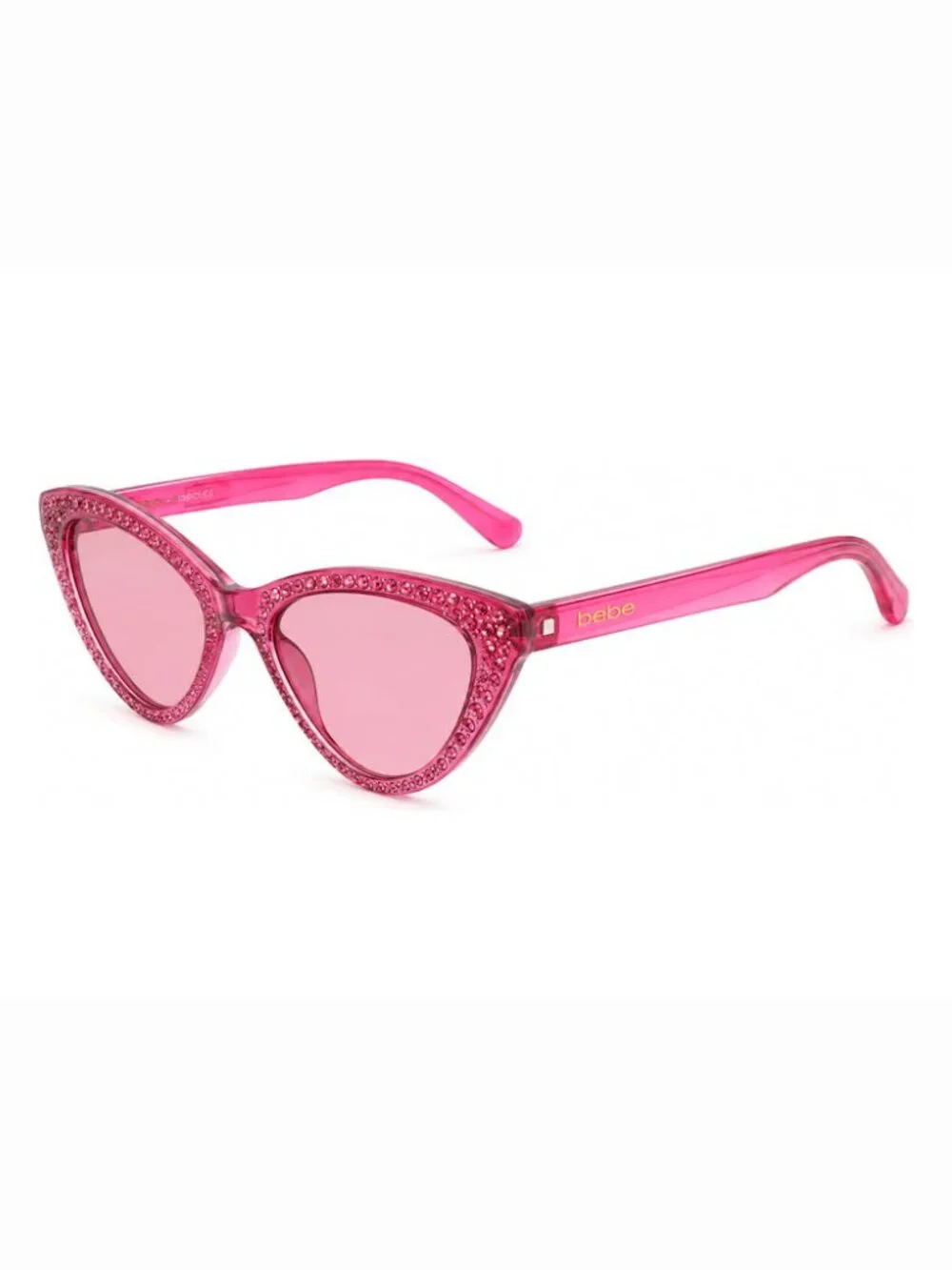 BEBE BBOP-1019CE-659 Women's Hot Pink Cat Eye Frame / Pink Lenses Sunglasses